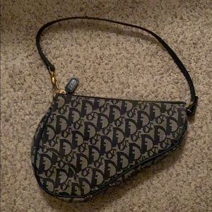 Authentic Christian Dior Small Monogram Saddle Bag